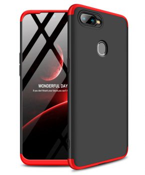 360 graden full body case voor de Oppo AX7 - zwart / rood