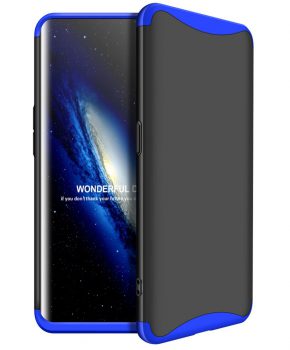 360 graden full body case voor de Oppo Find X - zwart / blauw