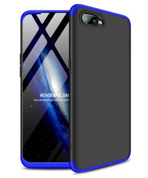 360 graden full body case voor de Oppo RX17 Neo - zwart / blauw