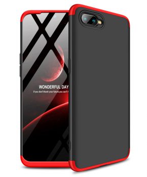 360 graden full body case voor de Oppo RX17 Neo - zwart / rood