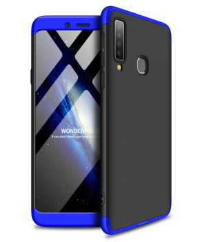 360 full body case voor Samsung Galaxy A9 2018 A920 - zwart / blauw