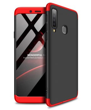 360 full body case voor Samsung Galaxy A9 2018 A920 - zwart / rood