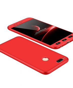 360 full body hoesje voor Xiaomi Mi A1 / Mi 5X - rood