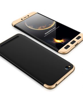 360 full body beschermend hoesje voor Xiaomi Redmi 5A – zwart / goud