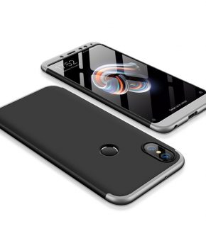 hoesje voor Xiaomi Redmi 5 Plus / Note 5 (dual cam) - zwart / zilver