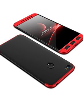 360 full body hoesje voor Xiaomi Redmi Note 5A Prime - zwart / rood