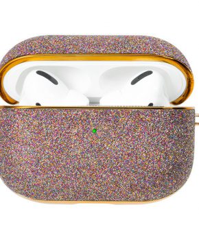 Kingxbar Bling shiny glitter case voor AirPods Pro - paars