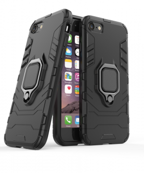 Ring Armor Case Kickstand voor iPhone SE 2020 / iPhone 7/8 - zwart