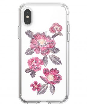 Speck Presidio Clear Print iPhone X / XS hoesje Floral Embroidered
