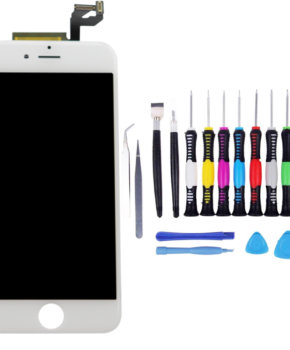 Voor iPhone 6S Plus Scherm wit - met 16-delig professionele reparatiekit