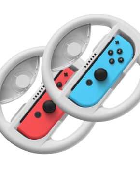 2x set autostuurgreep voor Joy-Con joystickpad - Switch grijs