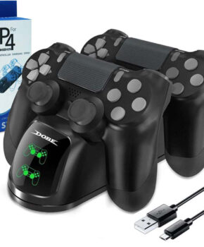Horizontale dual docking station voor PS4 controllers - zwart