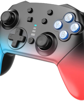 Bluetooth controller geschikt voor Nintendo Switch Pro & PC - blauw / rood