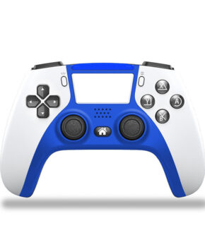 draadloze controller - duo vibra  geschikt voor Playstation 4 - blauw / wit