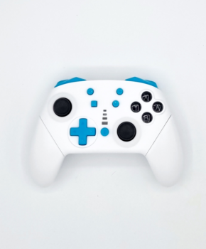 Bluetooth controller geschikt voor Nintendo Switch Pro & PC - wit / blauw