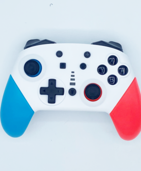 Bluetooth controller geschikt voor Nintendo Switch Pro - wit / blauw / rood