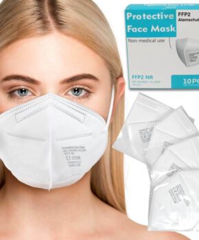 FFP2 respirator gezichtsmasker 10 stuks CE - wit
