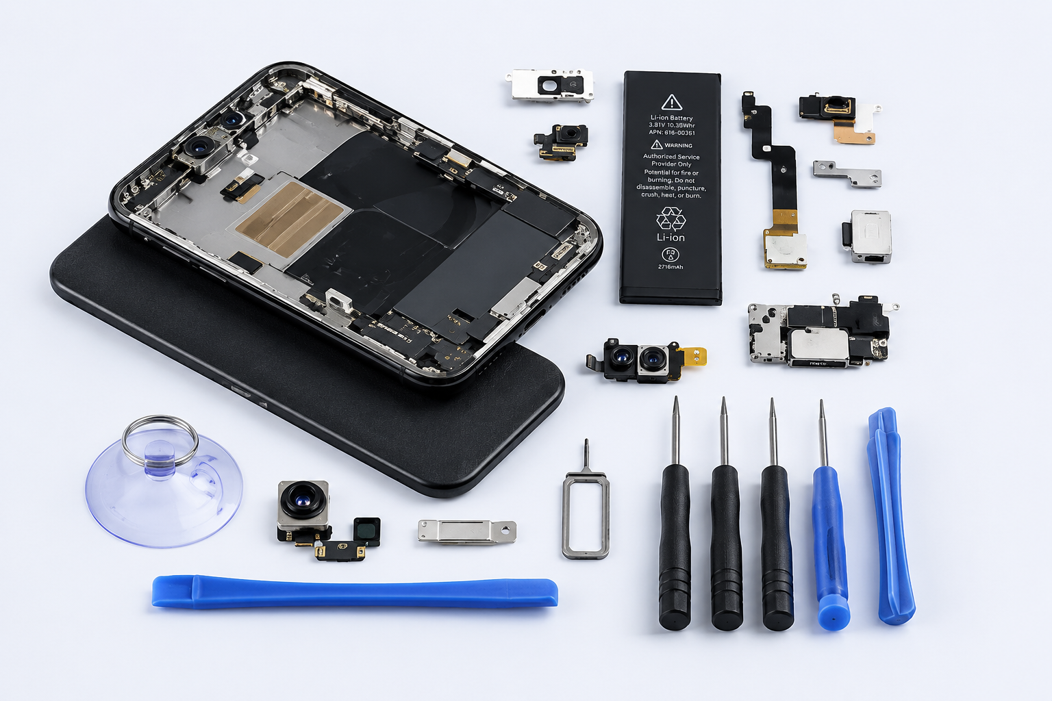 GSM Scherm Kapot onderdelen